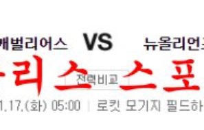 1월17일 NBA 클리블랜드 캐벌리어스 뉴올리언스 펠리컨스 분석 먹튀폴리스