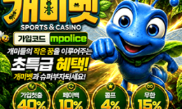 개미벳 먹튀폴리스 메이저놀이터 테더(USTD) 입금 가능!보증금 2억원 예치 완료 0 (0)