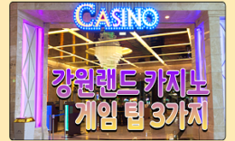 카지노 가기전 알아야될 강원랜드 카지노 게임 팁 3가지 검증카지노 선택방법 4.4 (136)